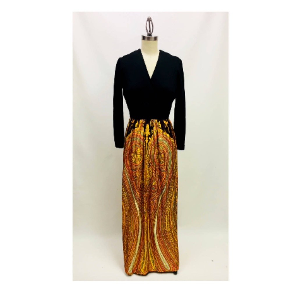 Vintage Psychedelic Maxi Dress